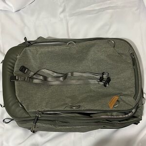 Peak design 45L travel backpack. Sage green color. Used Like new condition